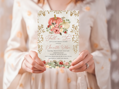 pumpkin bridal shower invitation