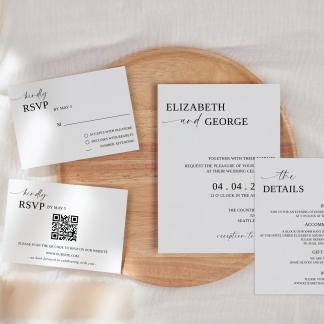 Simple Minimalist Modern Wedding Invitation Template with 2 RSVP and Details Card. Try Before You Buy with Demo Link in Description. Edit, Save and Download to Print.