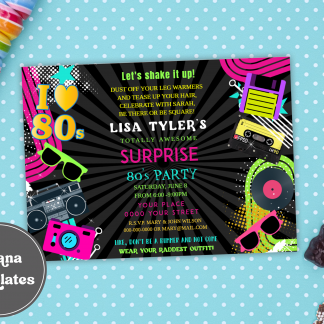 80s Party invitation