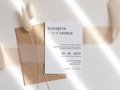 Printable Minimalist Wedding Invitation Bundle Qr Code - Image 2