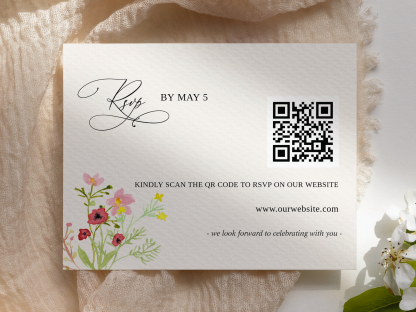 Wildflower Wedding Invitation Set QR Code Bundle - Image 4