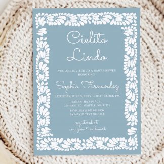 Cielito Lindo Baby Shower Invitation, Boy Baby Shower Invitation, Instant Download, Talavera , Mexican