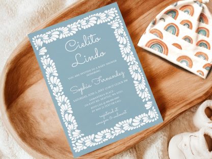 Cielito Lindo Baby Shower Invitation, Boy Baby Shower Invitation, Instant Download, Talavera , Mexican