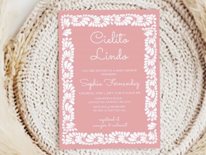 Cielito Lindo Baby Shower Invitation, Girl Baby Shower Invitation, Instant Download, Talavera Invitation, Mexican