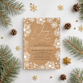 Winter Bridal Shower Invitation, Snow in Love Bridal Shower Invite, Christmas Bridal Shower Invite, Holiday Bridal Shower