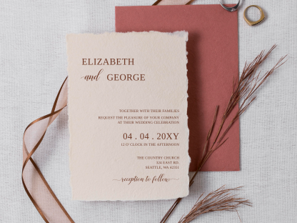 Terracotta Wedding Invitation Suite