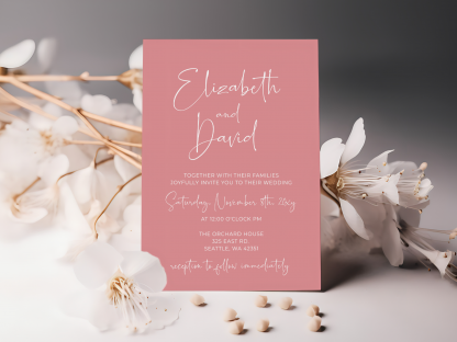 Blush Wedding Invitation Suite