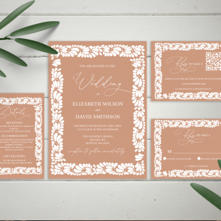 Mexican Talavera Wedding Invitation