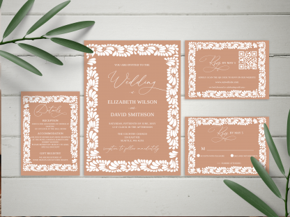 Mexican Talavera Wedding Invitation