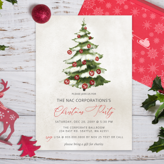 Christmas Tree Holiday Party Invitation