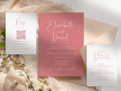 Blush Wedding Invitation Suite