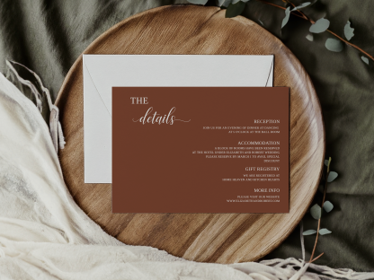 Terracotta Wedding Invitation Suite