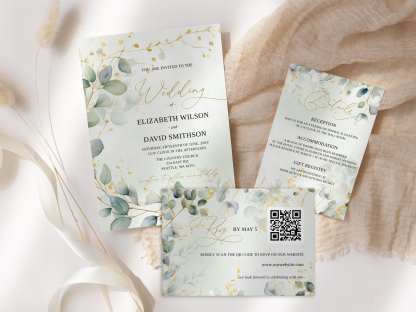 Eucalyptus Wedding Invitation Suite