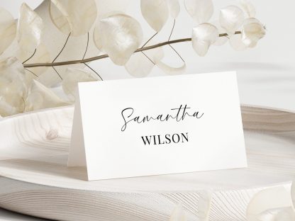 Name Card Template, Bohemian Wedding Place Card Template, Printable Name Cards, Modern Minimalist Place Card Template