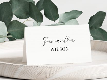 Name Card Template, Bohemian Wedding Place Card Template, Printable Name Cards, Modern Minimalist Place Card Template