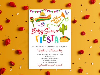 Fiesta Baby Shower Invitation, Gender Neutral Baby Shower Invitation, Instant Download, Mexican Baby Shower Invitation