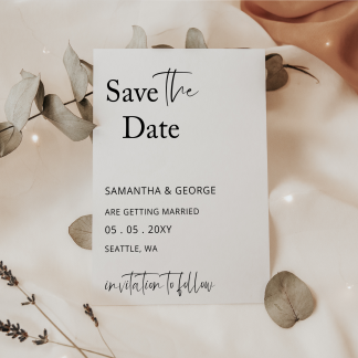 Simple Script Save the Date Template